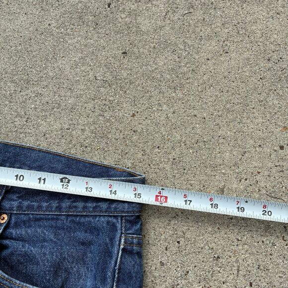 Vintage 80s Levis 501xx Jeans Mens 30x32 Button Fly USA Made Dark Wash Indigo - Picture 14 of 16